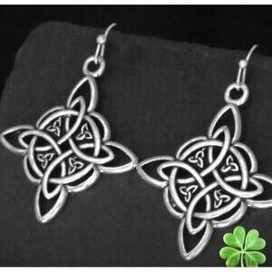 Silver Witch Knot Earrings